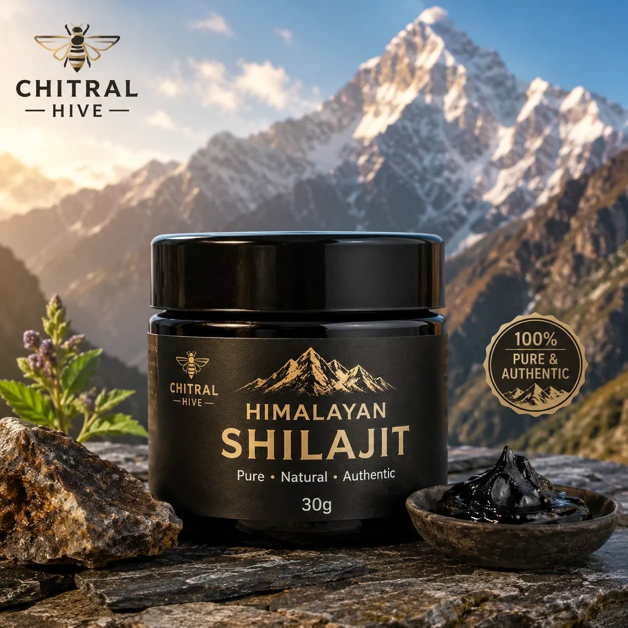 Pure Himalayan Shilajit 30g (Salajit) — Original Chitral Resin